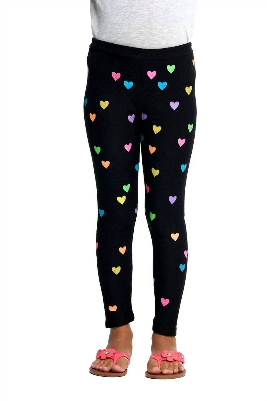 NEW CHASER rainbow leggings in black mulit